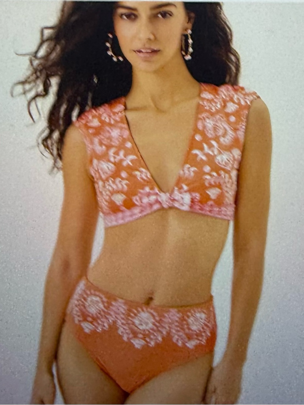 Lilly Pulitzer, NWTs Embroidered Orange bikini bottom breezy orange/pink 14/12